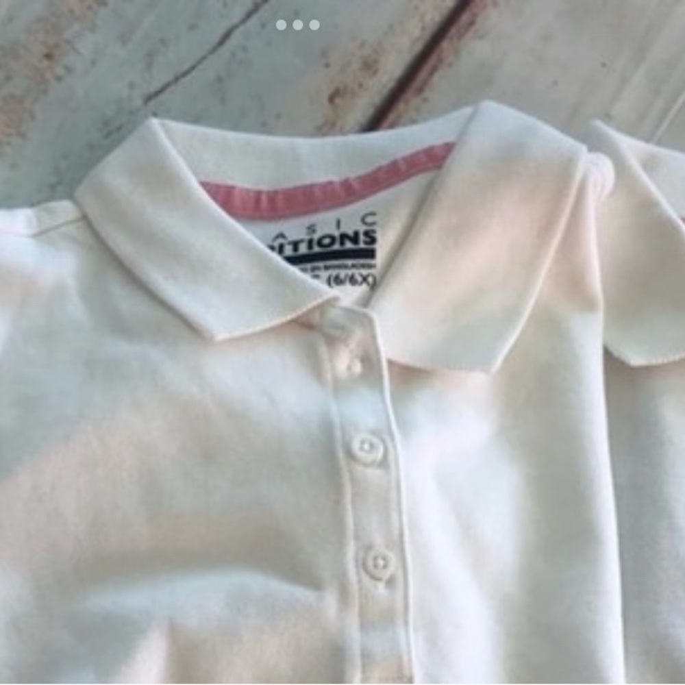 Basic Editions Kids Polo Shirts Bundle Set Of 3 - White and Navy - Picture 6 of 6
